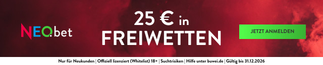 Neo.Bet 25€ Gratiswette