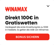 Winamax 100€ Gratiswette
